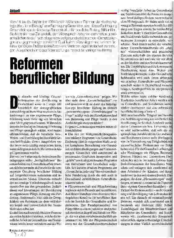Vorschauseite 1: Reformen beruflicher Bildung