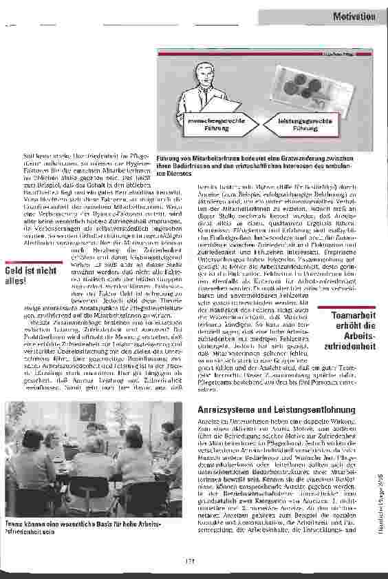 Vorschauseite 4: Der Schlüssel zum Erfolg Die MitarbeiterInnen als wichtigste Faktoren wirtschaftlicher Pflegedienste