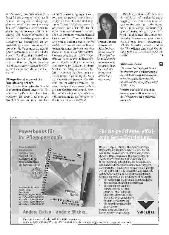 Vorschauseite 4: Die Behandlungskette im BlickPflegedienst organisiert die Hilfsmittelversorgung von der Beratung bis zur Vergabe