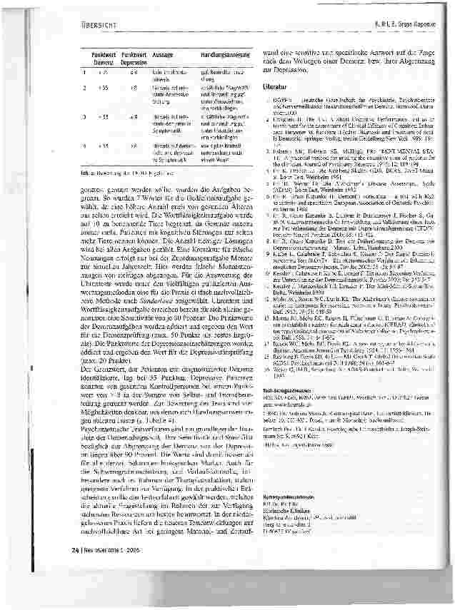 Vorschauseite 4: NeuropsychologischesTest-Screening bei Demenzpatienten