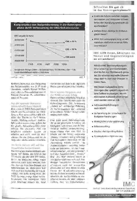 Vorschauseite 3: Die DRG-Dokumentation muss gezielt gesteuert werdenKodierung: Viele Kliniken haben die Herausforderung noch nicht erkannt