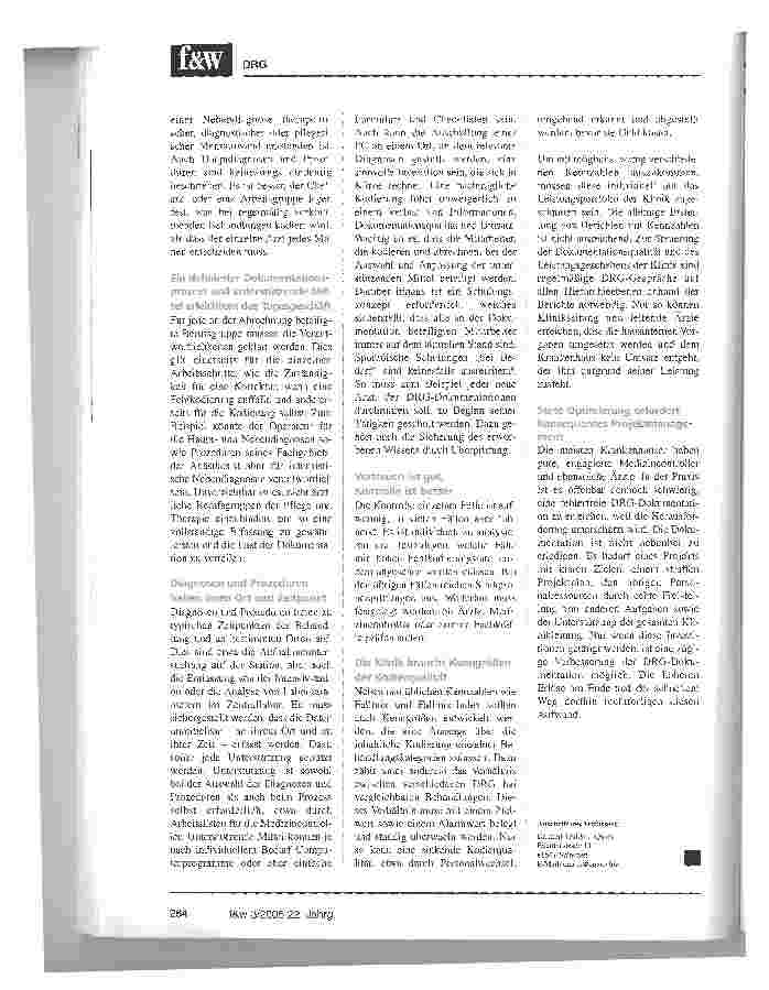 Vorschauseite 4: Die DRG-Dokumentation muss gezielt gesteuert werdenKodierung: Viele Kliniken haben die Herausforderung noch nicht erkannt