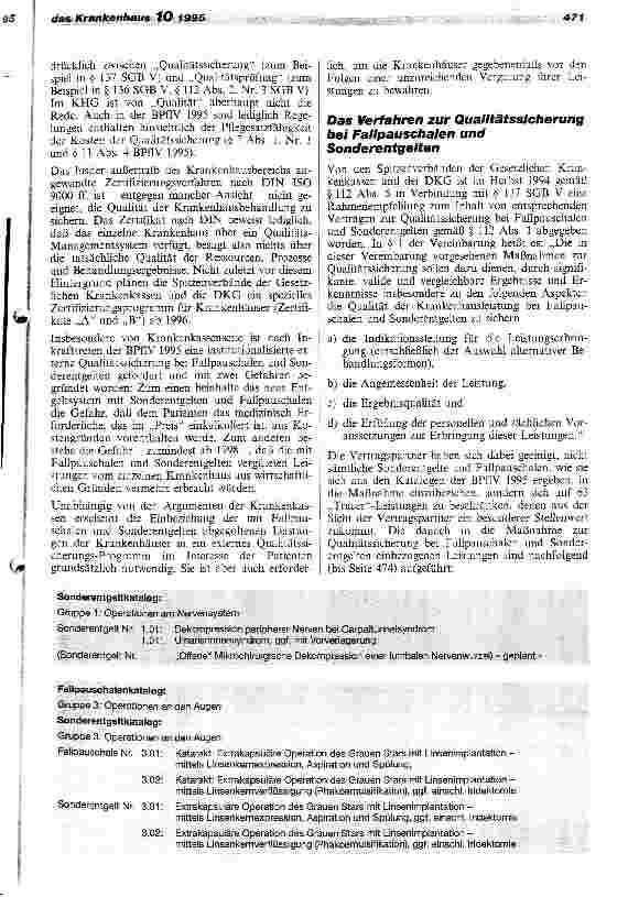 Vorschauseite 2: Qualitätssicherung bei Fallpauschalen und Sonderentgelten Stand des Verfahrens und aktueller Handlungsbedarf für die Krankenhäuser