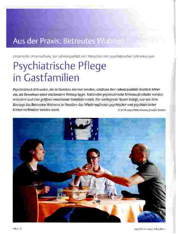 Vorschauseite 1: Psychiatrische Pflege in Gastfamilien