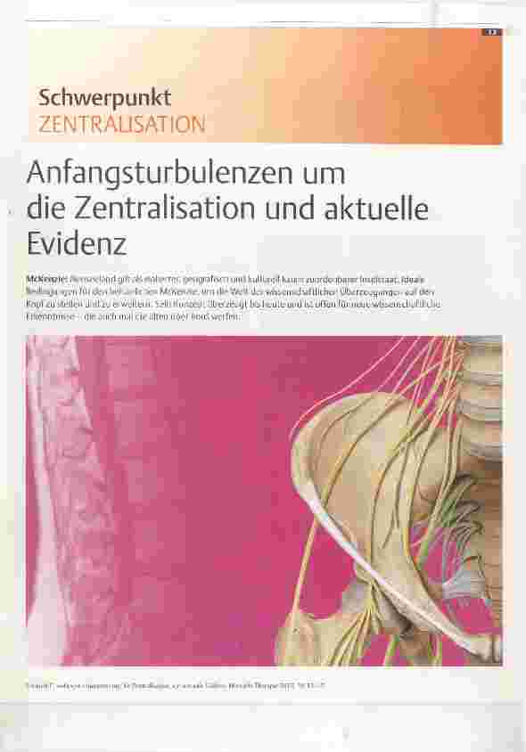Vorschauseite 1: Anfangsturbulenzen um die Zentralisation und aktuelle Evidenz