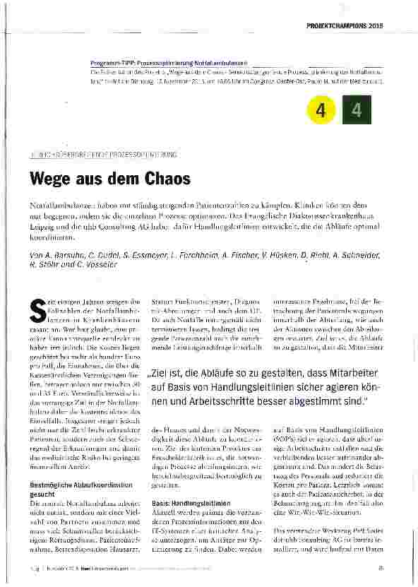 Vorschauseite 1: Wege aus dem Chaos