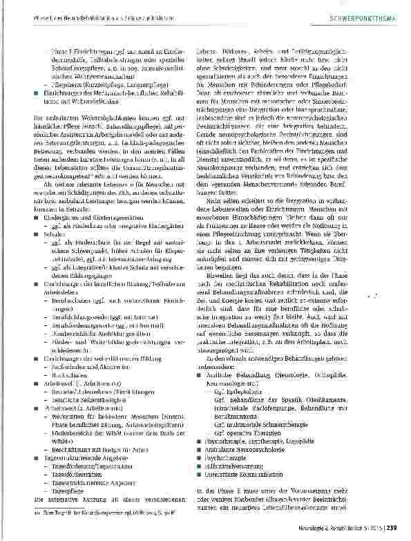 Vorschauseite 3: Phase E der Neuro-Rehabilitation als Brücke zur Inklusion