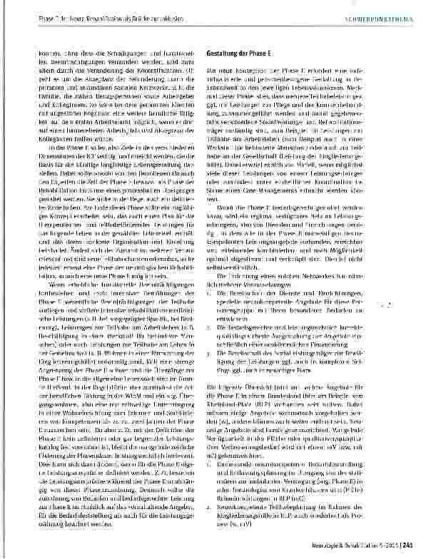Vorschauseite 5: Phase E der Neuro-Rehabilitation als Brücke zur Inklusion