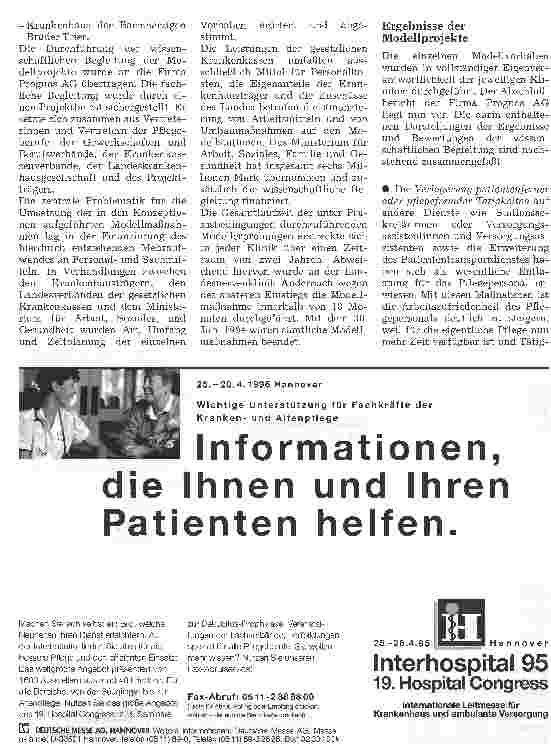 Vorschauseite 2: Verbesserung der Arbeitssituation im Pflegedienst - Bericht über die Modellmaßnahmen -