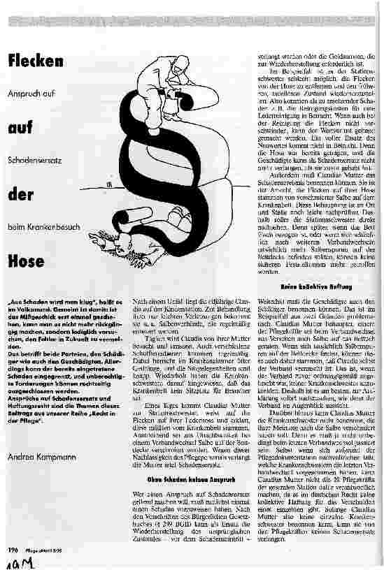 Vorschauseite 1: Flecken auf der Hose Anspruch auf Schadensersatz beim Krankenbesuch