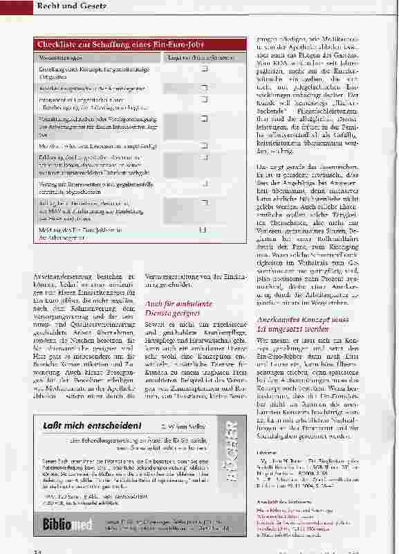 Vorschauseite 3: Ein-Euro-Jobs auch in der ambulanten Pflege?