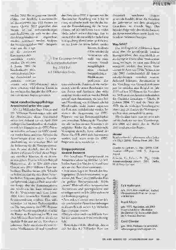 Vorschauseite 2: Kostenflut gebremst, Bruttoumsatz gestiegenNeues vom Arzneiverordnungs-Report