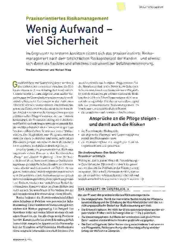 Vorschauseite 1: Wenig Aufwand -viel Sicherheit