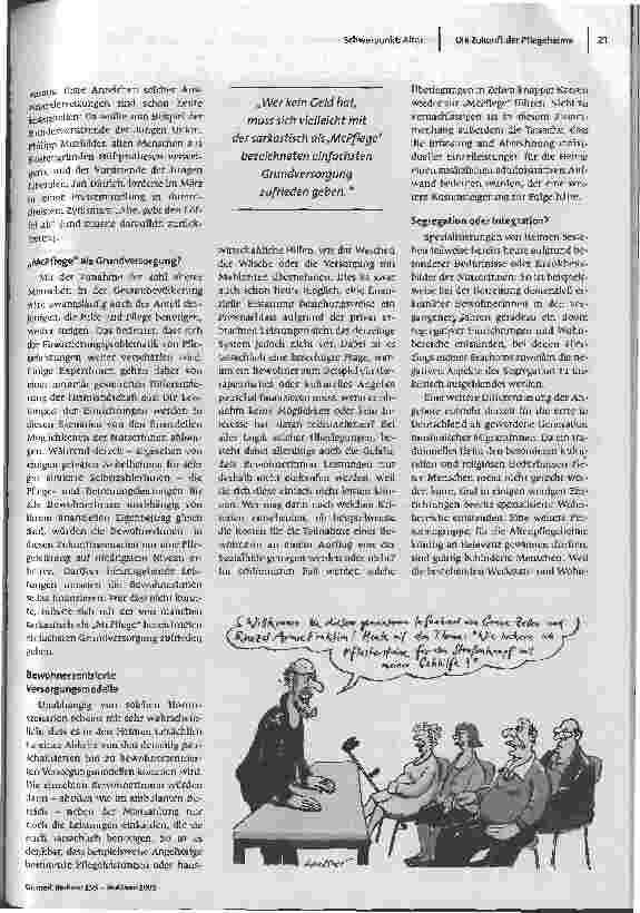 Vorschauseite 2: Die Zukunft der Pflegeheime