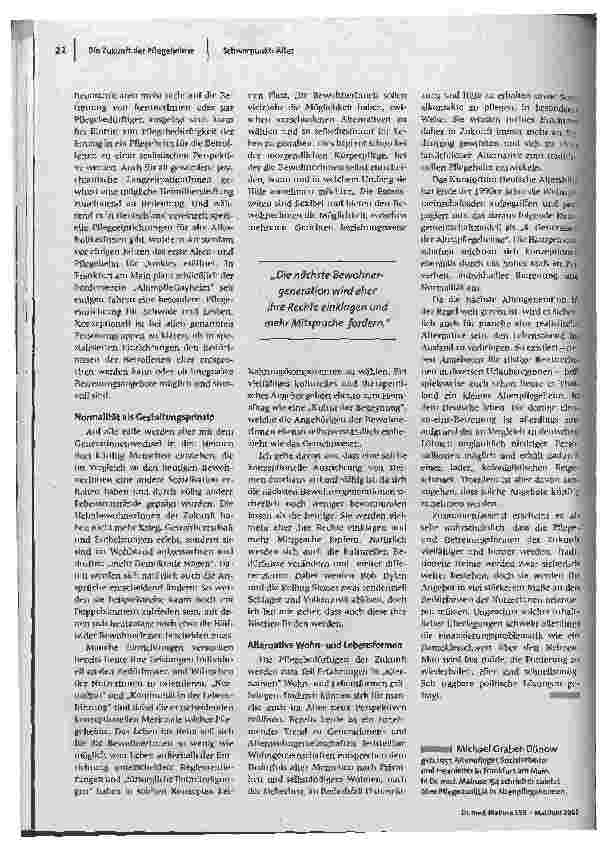 Vorschauseite 3: Die Zukunft der Pflegeheime