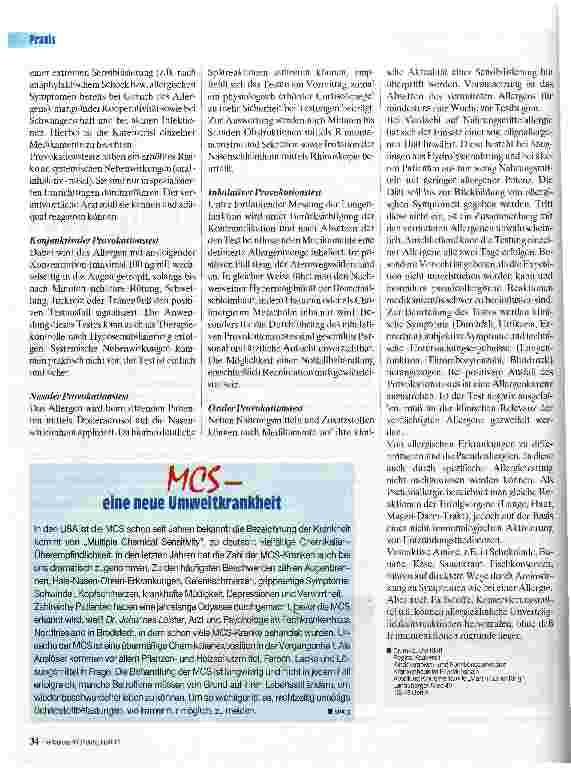 Vorschauseite 3: Allergien in der pädiatrischen Praxis Allergentestung und Allergie-Diagnostik