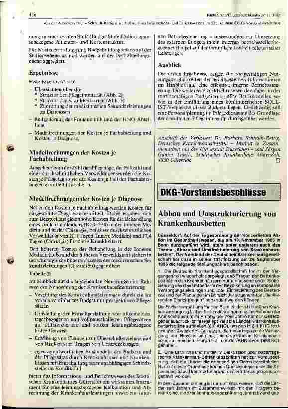 Vorschauseite 1: Aufbau und Umstrukturierung von Krankenhausbetten