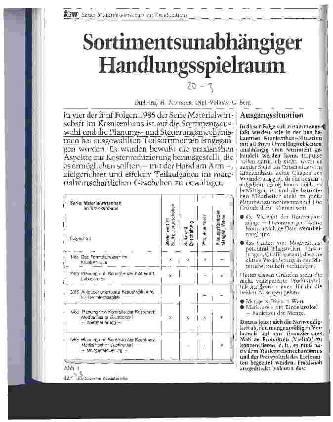 Vorschauseite 1: Sortimentsunabhängiger Handlungsspielraum