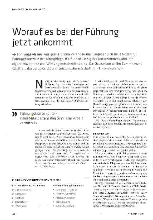 Vorschauseite 1: Worauf es bei der Führung jetzt ankommt
