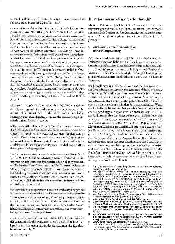Vorschauseite 2: Industrievertreter im Operationssaal