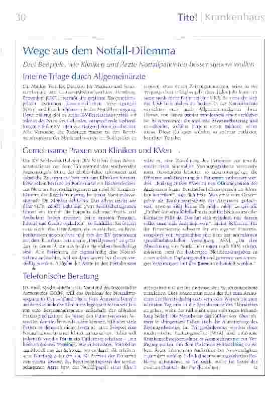 Vorschauseite 2: Ein Notfall namens Notfallversorgung