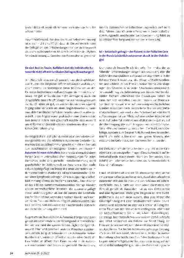 Vorschauseite 2: Gedanken eines Arztes zu Autonomie und Selbst-bestimmung oder Vier Antworten auf vier Fragen