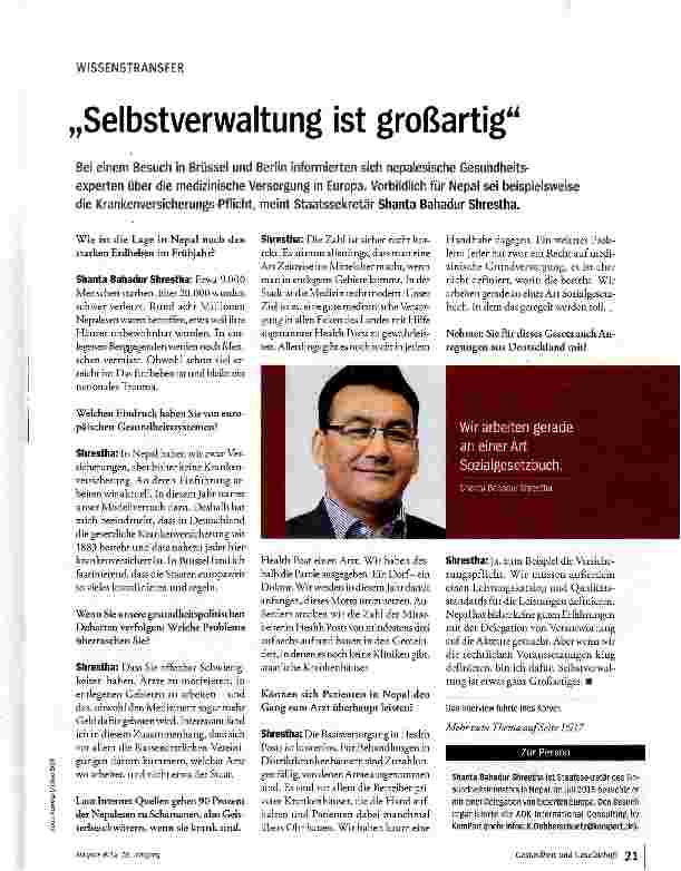 Vorschauseite 1: Selbstverwaltung ist großartig
