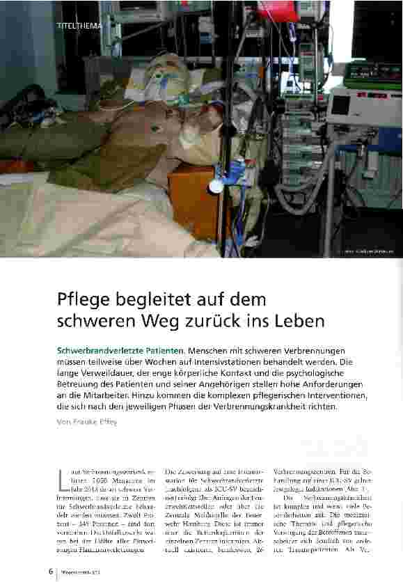 Vorschauseite 1: Pflege begleitet auf dem schweren Weg zurück ins Leben