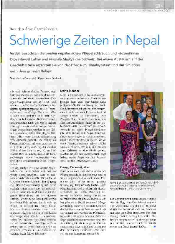 Vorschauseite 1: Schwierige Zeiten in Nepa