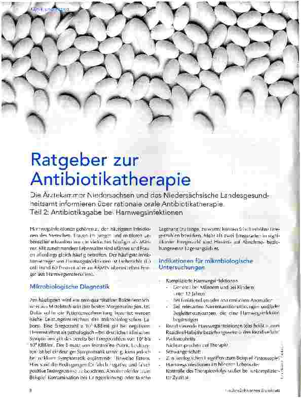 Vorschauseite 1: Ratgeber zur Antibiotikatherapie