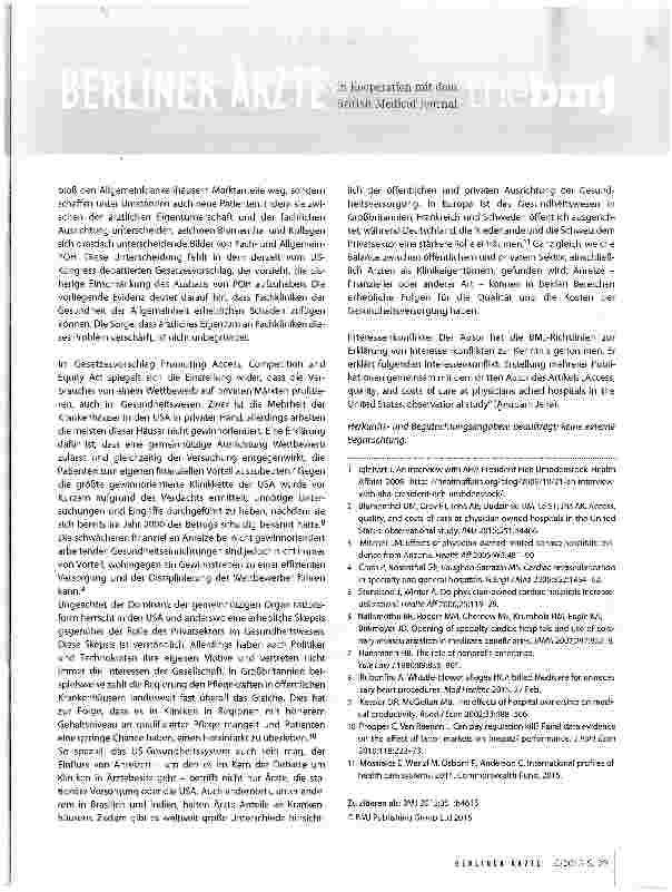 Vorschauseite 2: Sollten Ärzte Eigentümer von Krankenhäusern sein?
