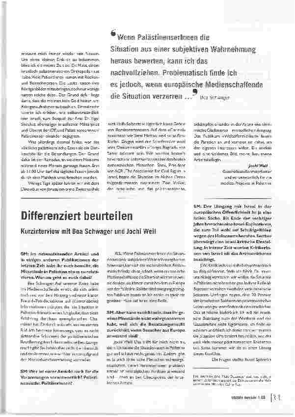 Vorschauseite 2: Schwarz-weiss verkauft sich halt doch am bestenEindrücke von einer Reise nach Palästina