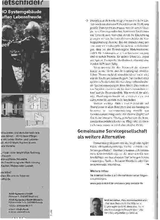 Vorschauseite 3: Entscheidungshilfen für die HeimleitungEigenregie oder Fremdvergabe?