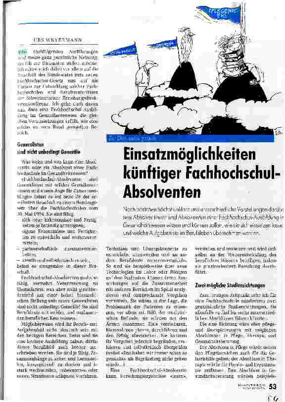 Vorschauseite 1: Einsatzmöglichkeiten künftiger Fachhochschul- Absolventen