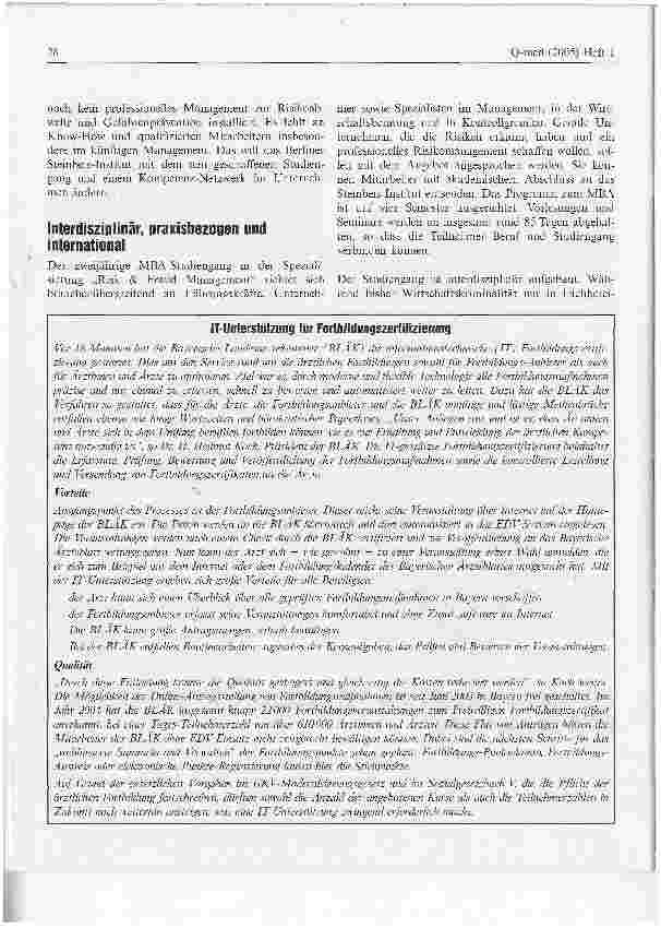 Vorschauseite 3: Medizinische Qualität und Patientensicherheit im Fokus -10 Jahre ÄZQ