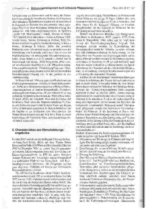 Vorschauseite 2: Ausgewählte Ergebnisse einer Evaluationsstudie über ein Wiener Modellprojekt: Entlassungsmanagement durch ambulante Pflegepersonen - Sicht der Patienten und Angehörigen