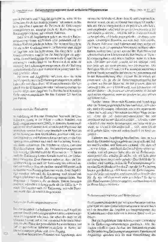 Vorschauseite 5: Ausgewählte Ergebnisse einer Evaluationsstudie über ein Wiener Modellprojekt: Entlassungsmanagement durch ambulante Pflegepersonen - Sicht der Patienten und Angehörigen