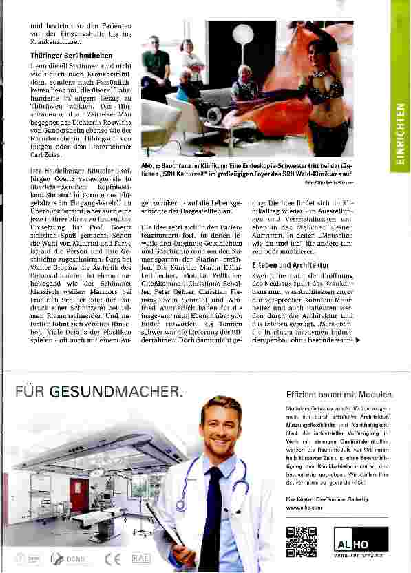 Vorschauseite 2: So viel Kunst muss sein Deutschlands erstes Kulturkrankenhaus