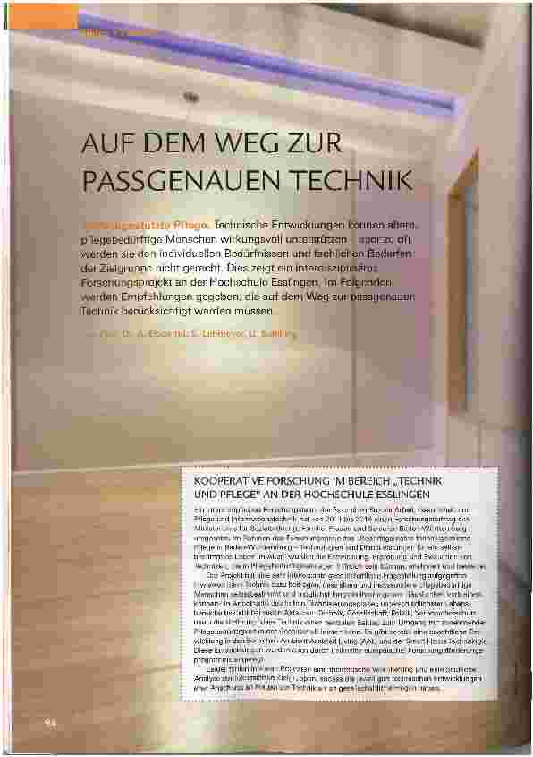Vorschauseite 1: AUF DEM WEG ZUR PASSGENAUEN TECHNIK