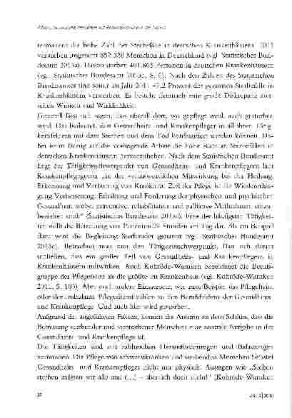Vorschauseite 2: DIE BEGEGNUNGEN MIT STERBEN UND TOD IN DER GESUNDHEITSUND KRANKENPFLEGEAUSBILDUNG