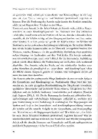 Vorschauseite 4: DIE BEGEGNUNGEN MIT STERBEN UND TOD IN DER GESUNDHEITSUND KRANKENPFLEGEAUSBILDUNG