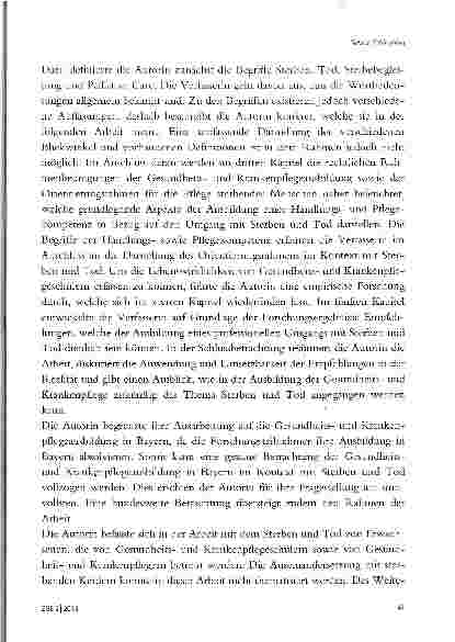 Vorschauseite 5: DIE BEGEGNUNGEN MIT STERBEN UND TOD IN DER GESUNDHEITSUND KRANKENPFLEGEAUSBILDUNG