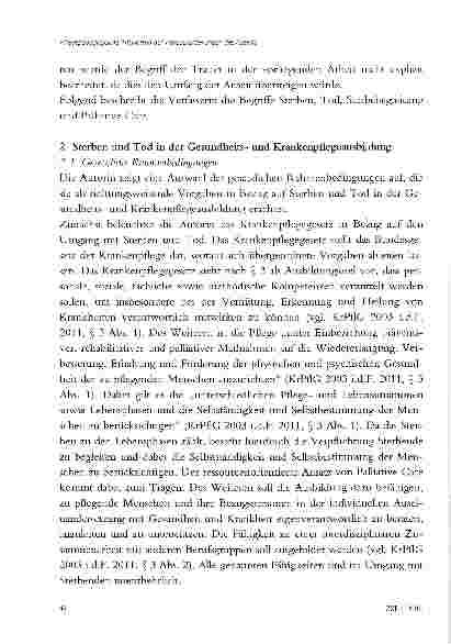 Vorschauseite 6: DIE BEGEGNUNGEN MIT STERBEN UND TOD IN DER GESUNDHEITSUND KRANKENPFLEGEAUSBILDUNG