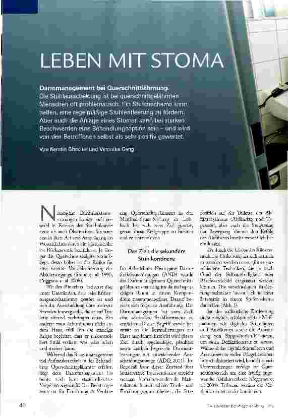 Vorschauseite 1: LEBEN MIT STOMA