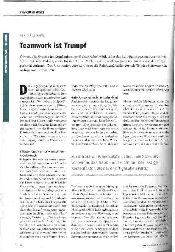 Vorschauseite 1: Teamwork ist Trumpf