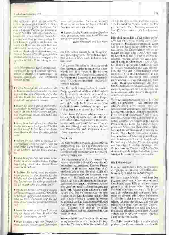 Vorschauseite 6: Krankenhaus und Öffentlichkeitsarbeit