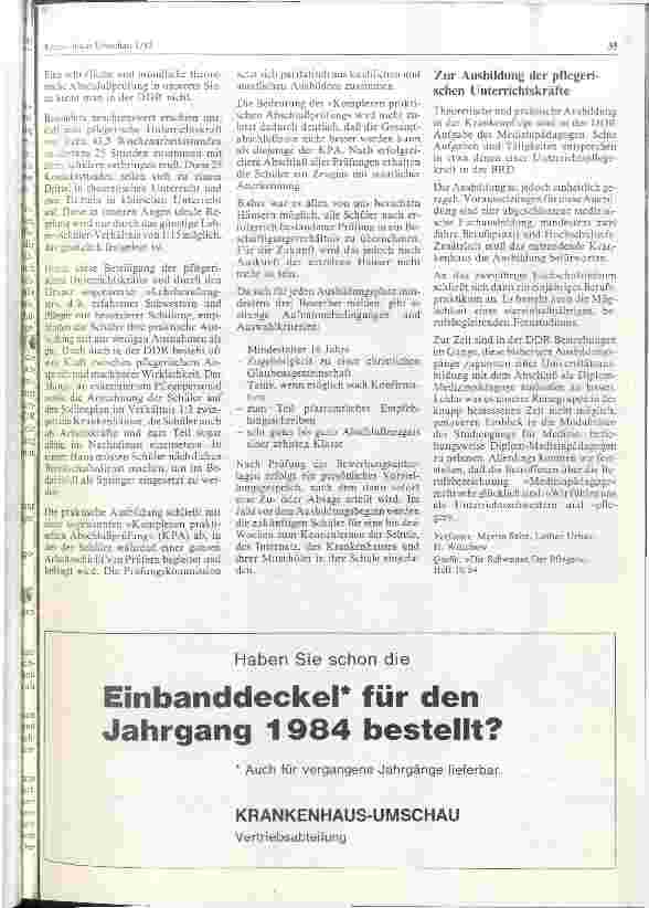 Vorschauseite 3: Das Gesundheitswesen in der DDR