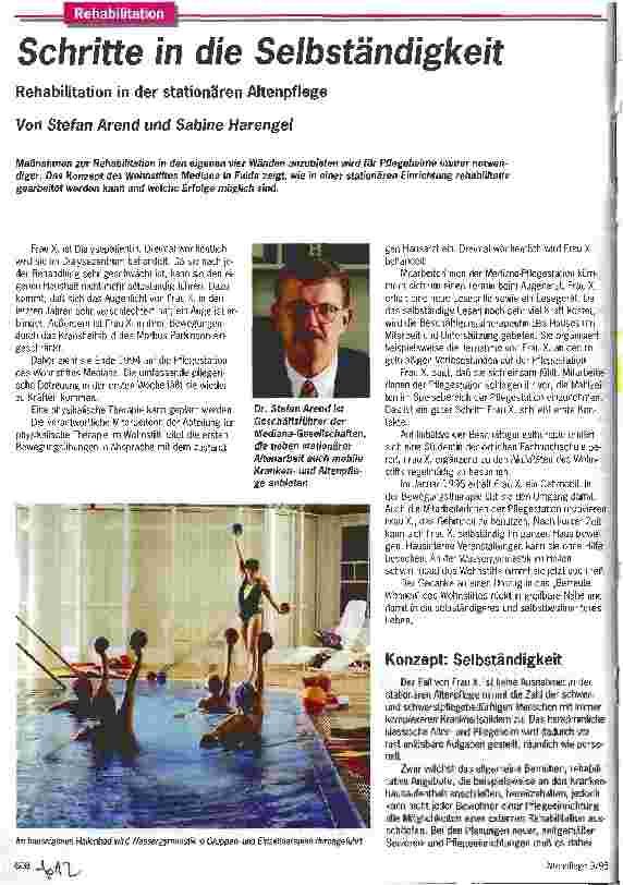 Vorschauseite 1: Schritte in die Selbständigkeit Rehabilitation in der stationären Altenpflege