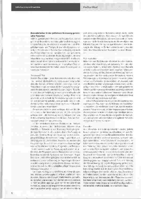 Vorschauseite 2: Palliative Care und Geriatrie