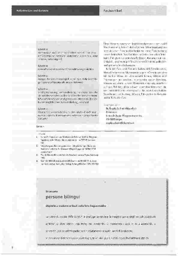 Vorschauseite 4: Palliative Care und Geriatrie